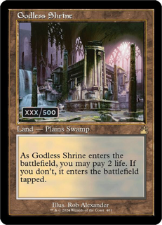 Magic The Gathering Godless Shrine (Retro Frame) (Serial Numbered) - Ravnica Remastered (Rvr)