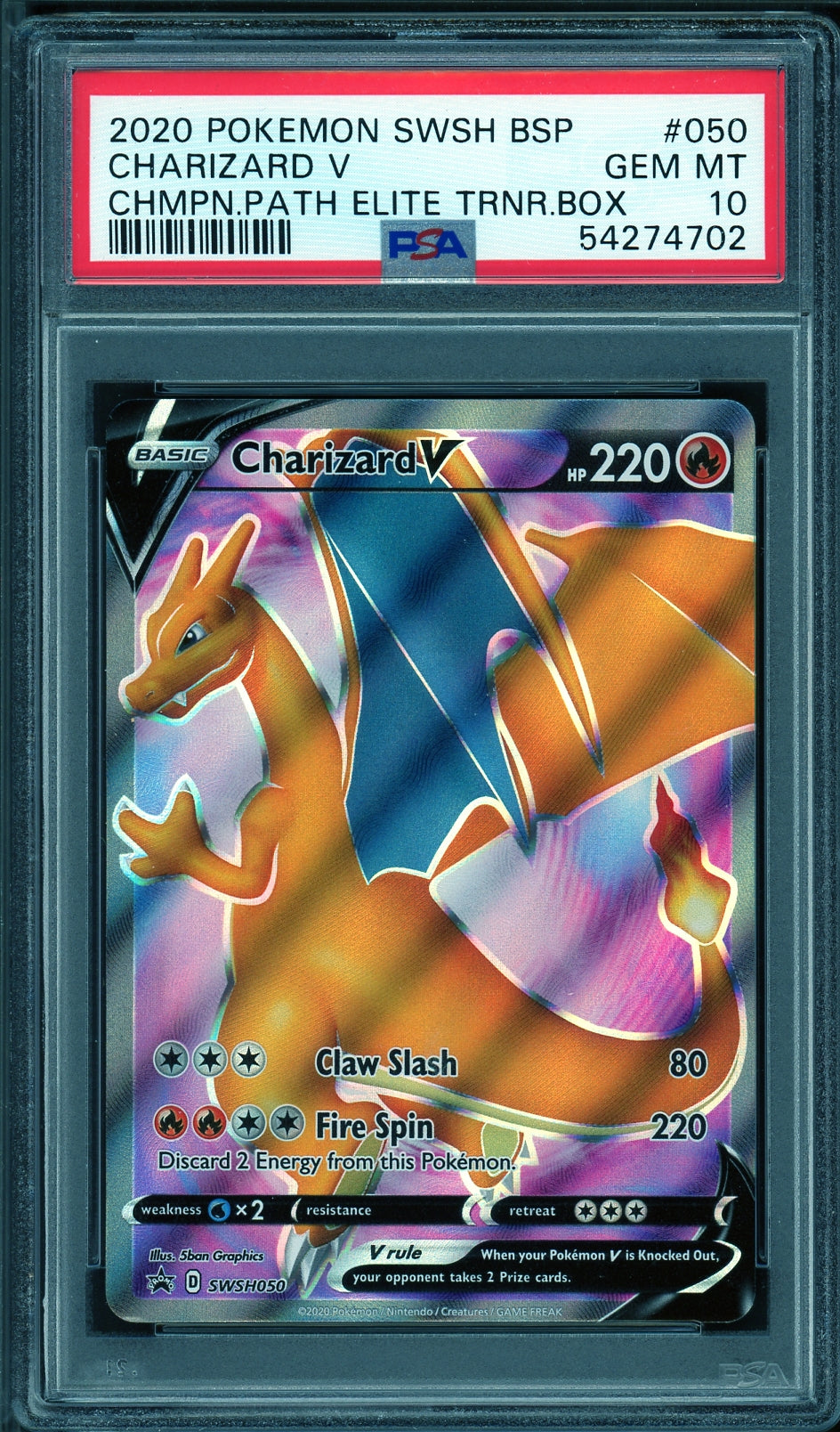 [PSA 10 - Gem Mt] Charizard V #050 - Swsh Promo (2020)