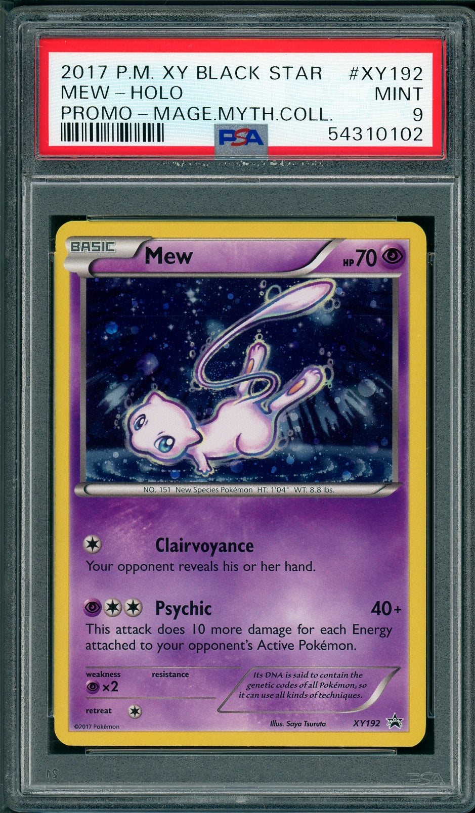 [PSA 9 - Mint] Mew #Xy192 - Promo (2017)