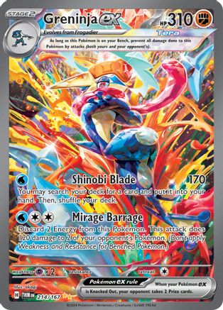 Pokémon Greninja EX (214/167) - Sv06 Twilight Masquerade Holofoil
