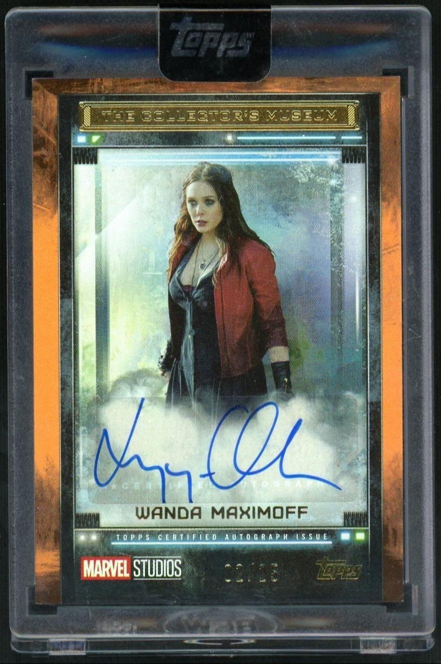 Sports Topps Elizabeth Olson Auto Topps Marvel The Collector Wanda Maximoff Perfection /2
