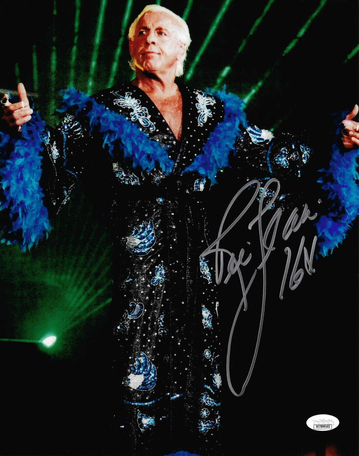 Ric Flair Autographed 11X14 Photo "16X" Jsa Stock #203589