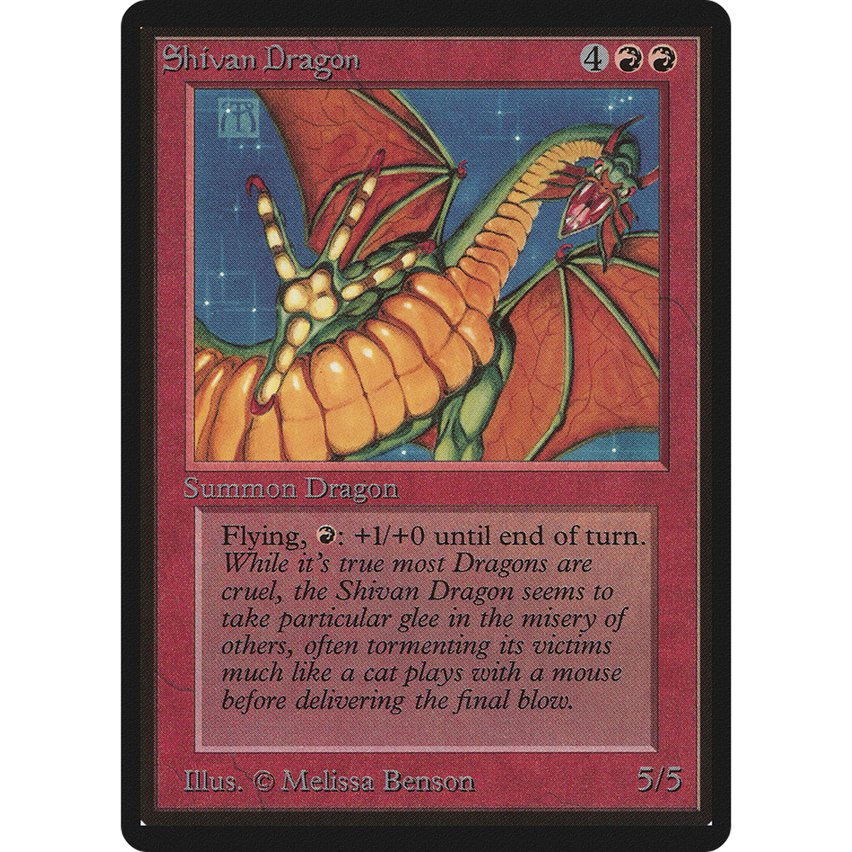 Magic The Gathering Shivan Dragon [Limited Edition Beta]