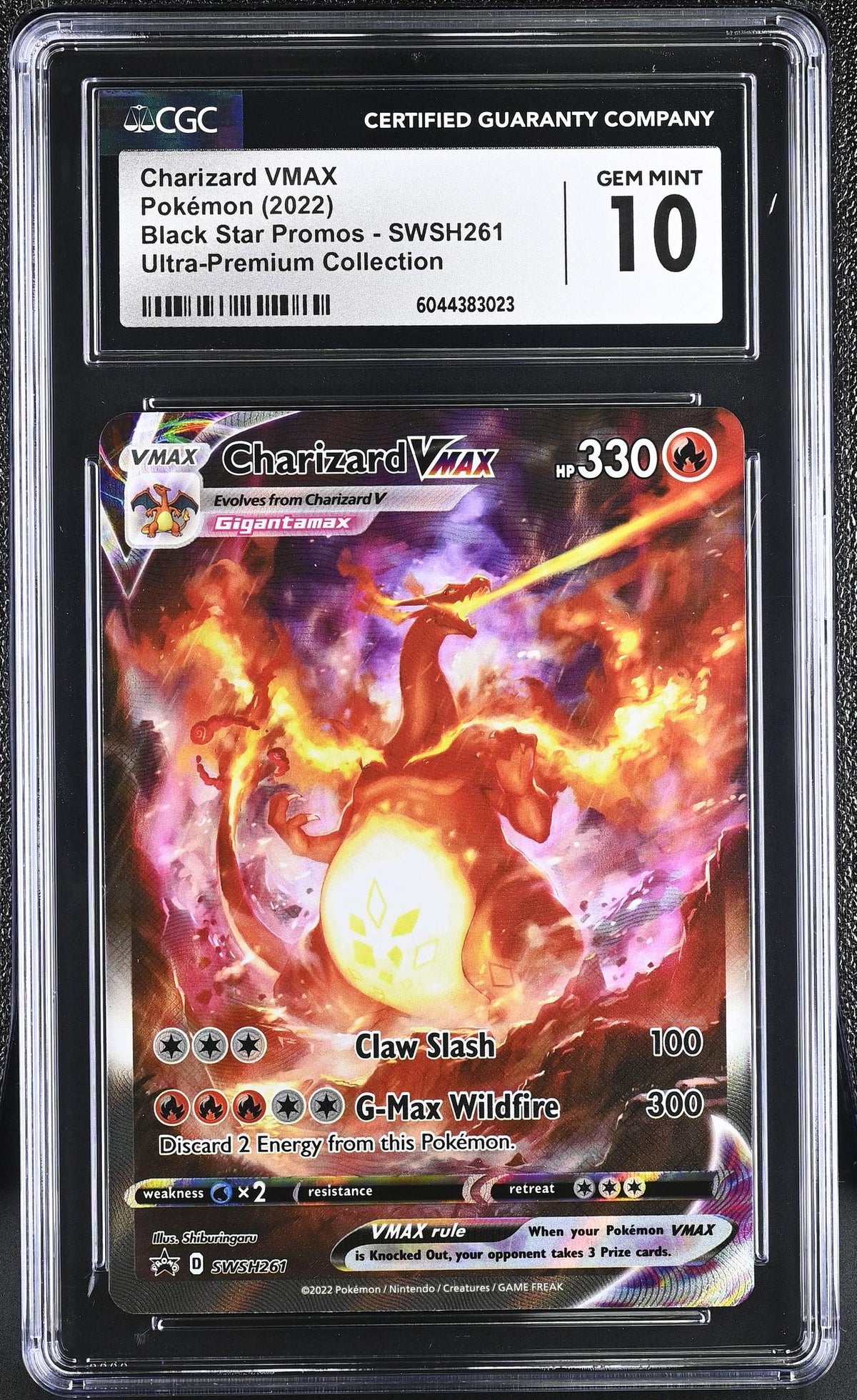 Pokémon Panini 2022 Black Star Promos #Swsh261 Charizard VMAX Ultra-Premium Collection CGC 10