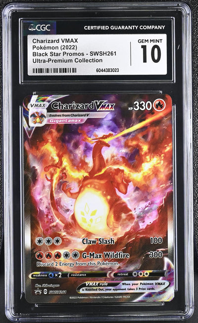 Pokémon Panini 2022 Black Star Promos #Swsh261 Charizard VMAX Ultra-Premium Collection CGC 10