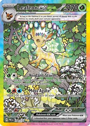 Leafeon Ex - 144/131 144 - Sv Prismatic Evolutions Holofoil