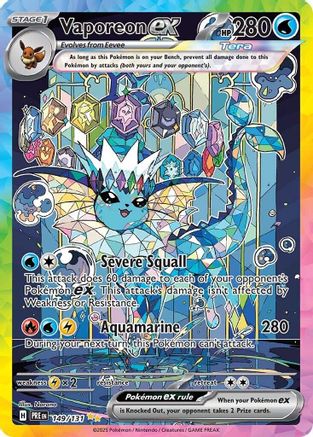 Vaporeon Ex 149/131 - Sv Prismatic Evolutions Holofoil
