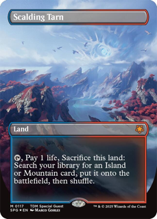 Magic The Gathering Scalding Tarn (Borderless) (Dragonscale Foil) - Special Guests (Spg)