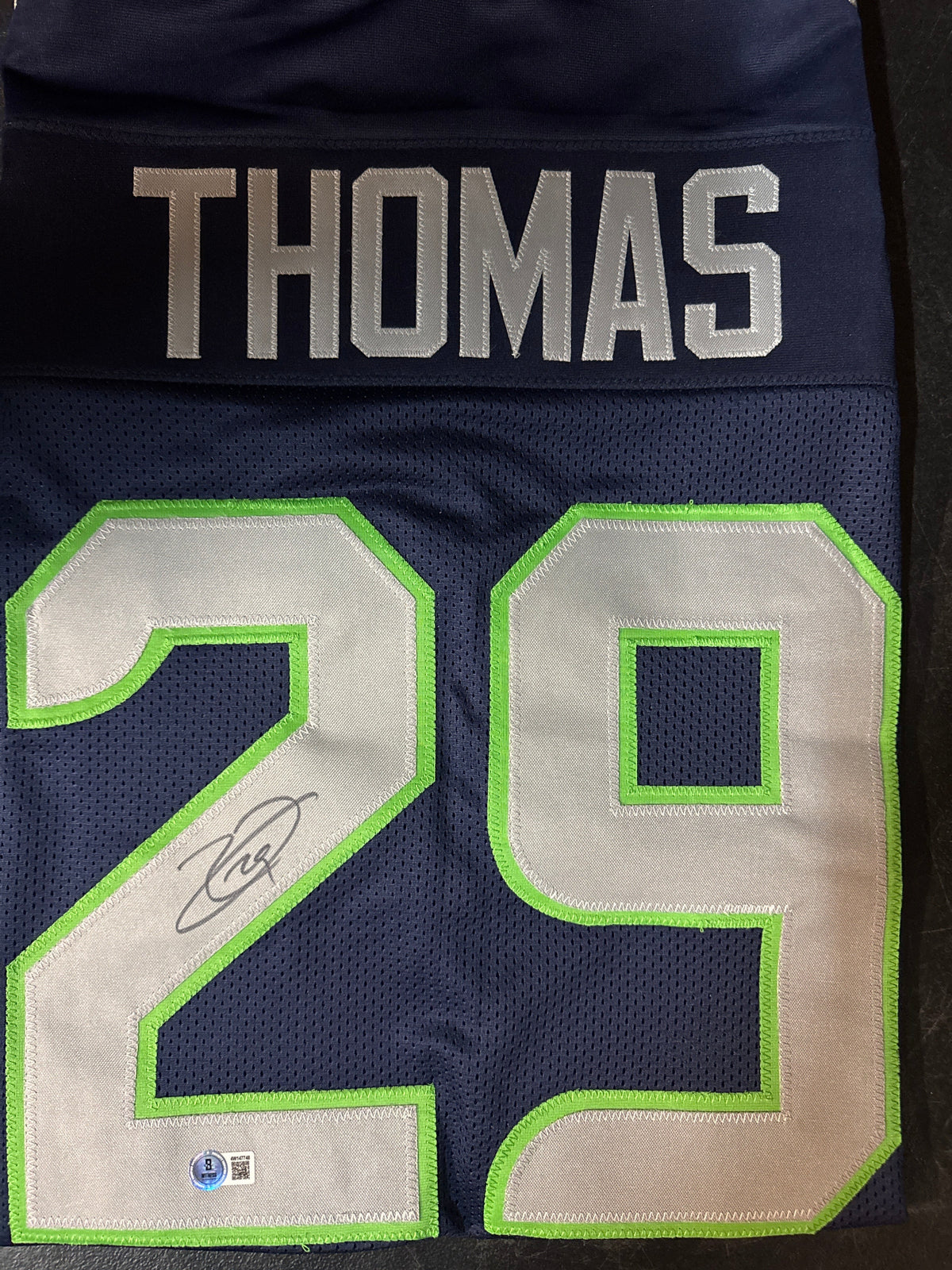 Earl Thomas Signed Seattle Navy Football Jersey (Jsa)