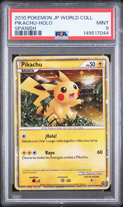 Pokémon PSA 9 Pikachu-Holo Spanish