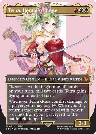 Terra, Herald Of Hope (Borderless) (Surge Foil) (Fic-212) - Commander: Final Fantasy Foil