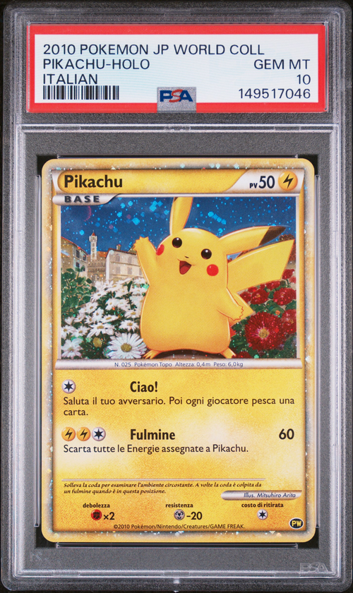 Pokémon PSA 10 Pikachu-Holo Italian