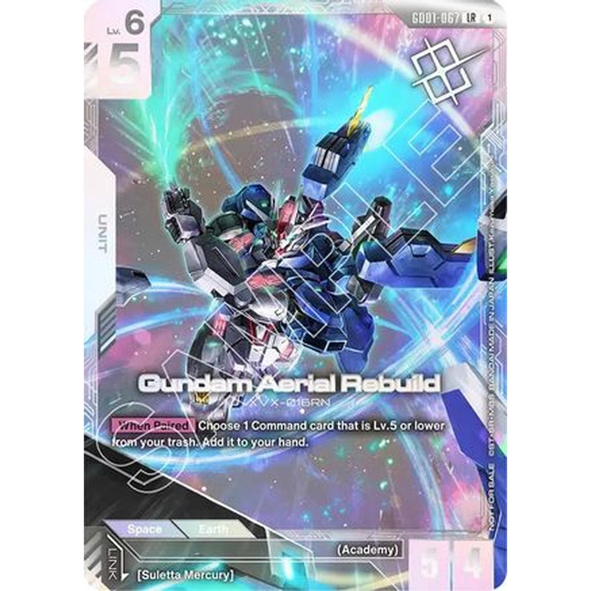 UFC MMA Gundam Aerial Rebuild (Newtype Challenge 2025 Mission1) (Gd01-067) [Gundam Promotional Cards] Holofoil