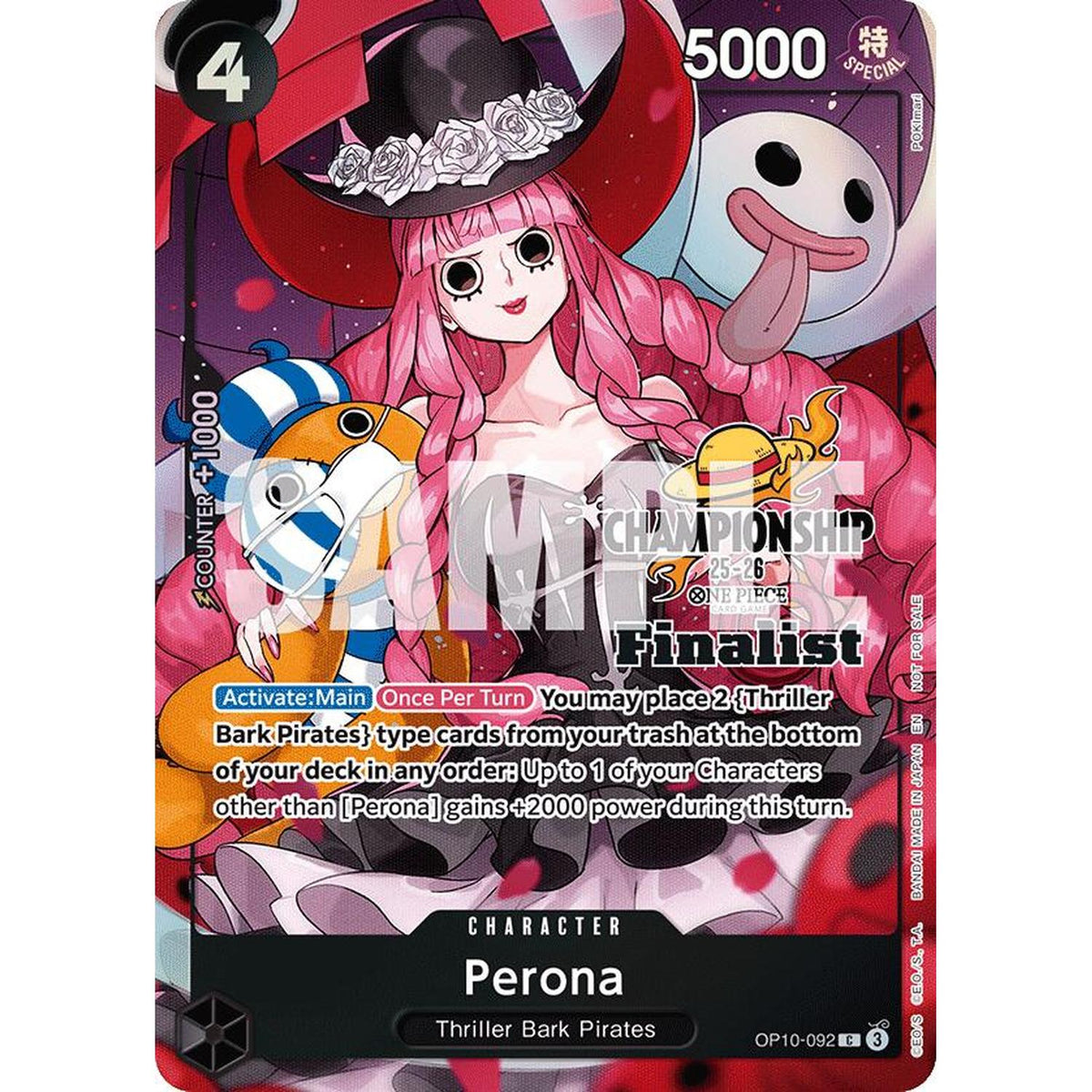 One Piece TCG Perona (Cs 25-26 Finalist Card Set 1) (Op10-092) [One Piece Promotion Cards] Foil