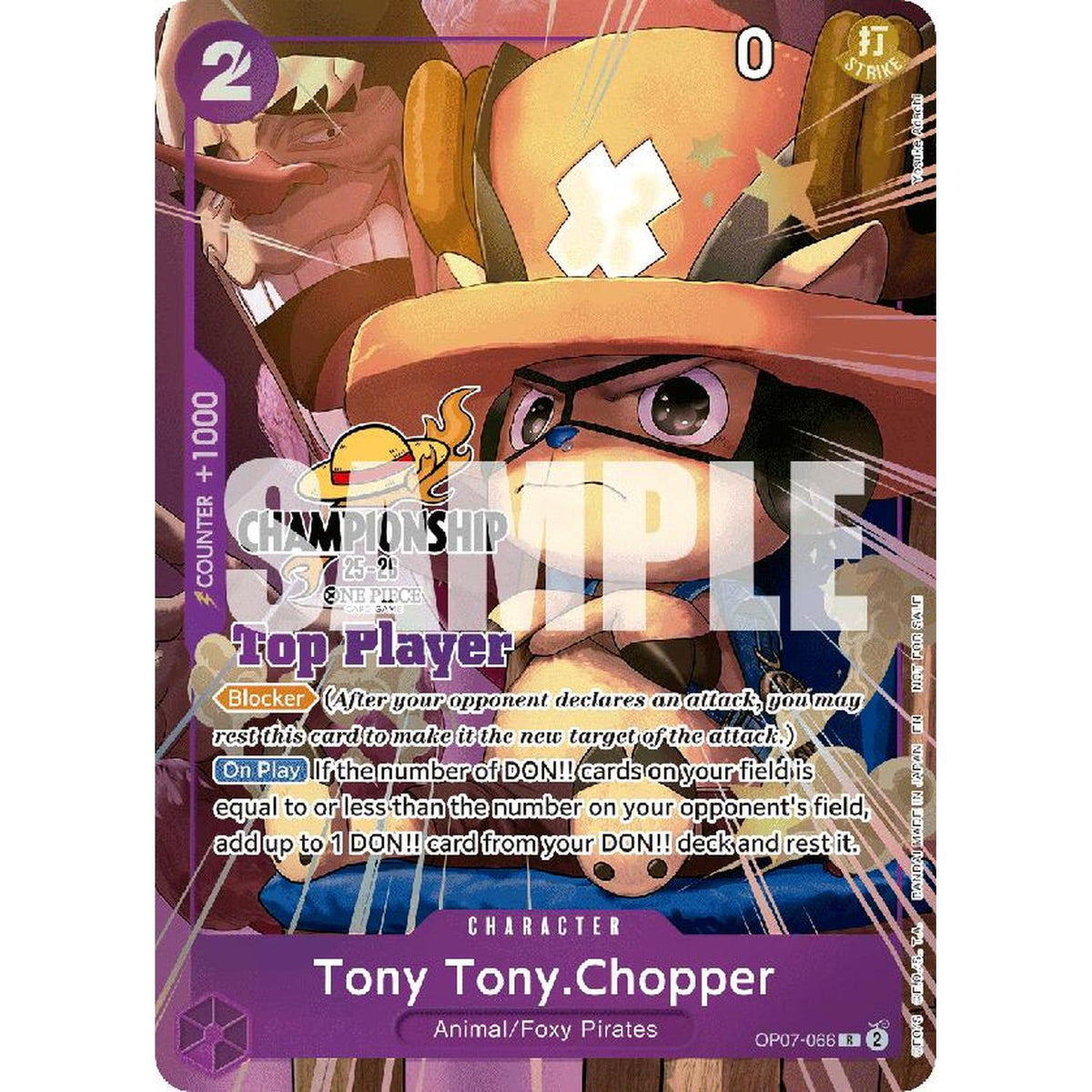 One Piece TCG Tony Tony.Chopper (Cs 25-26 Top Player Pack) (Op07-066) [One Piece Promotion Cards] Foil