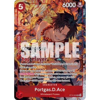 One Piece TCG Portgas.D.Ace (Cs 25-26 Top Player Pack) (St15-005) [One Piece Promotion Cards] Foil