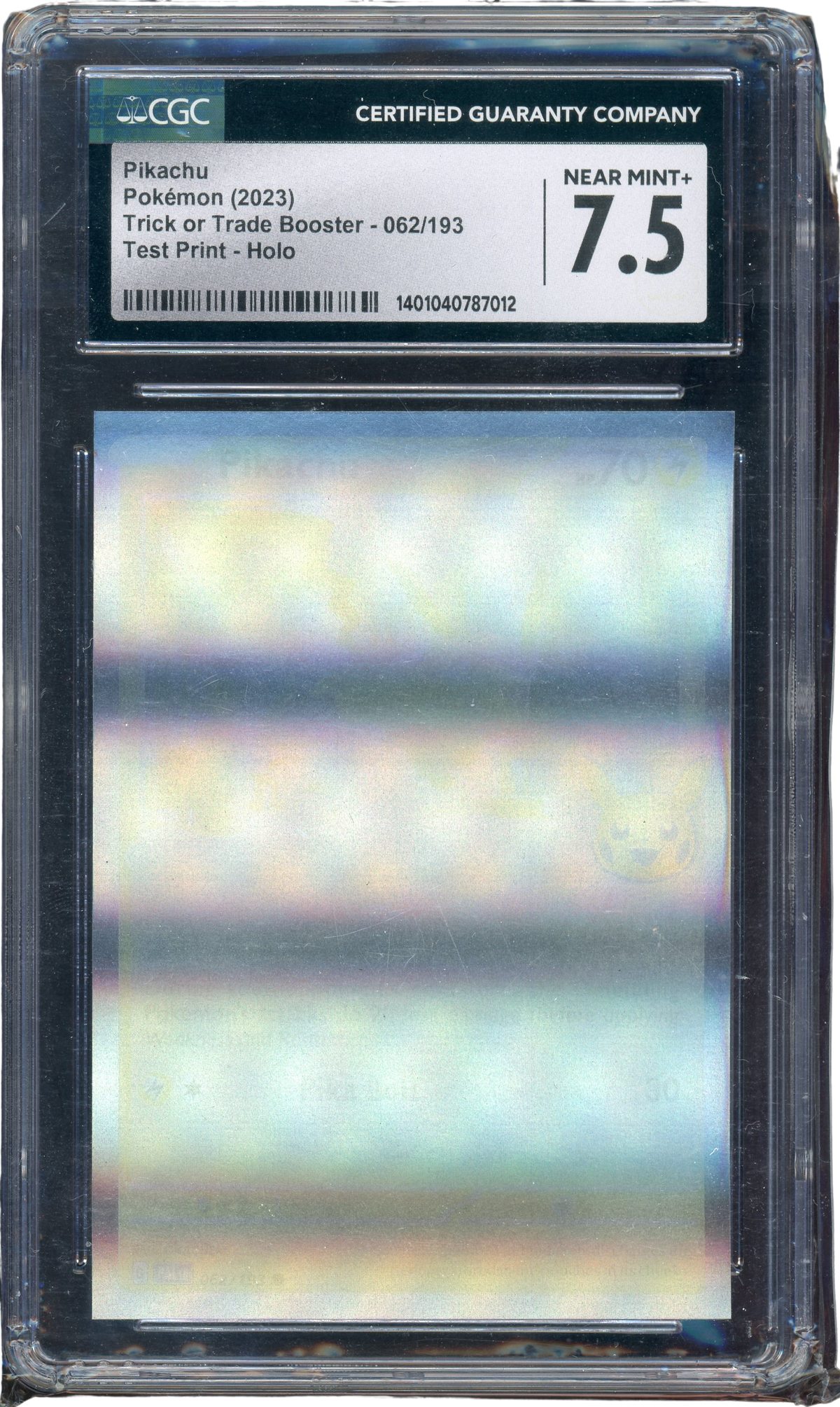 Pokémon CGC 7.5 Pikachu Trick Or Trade *Test Print* Holo