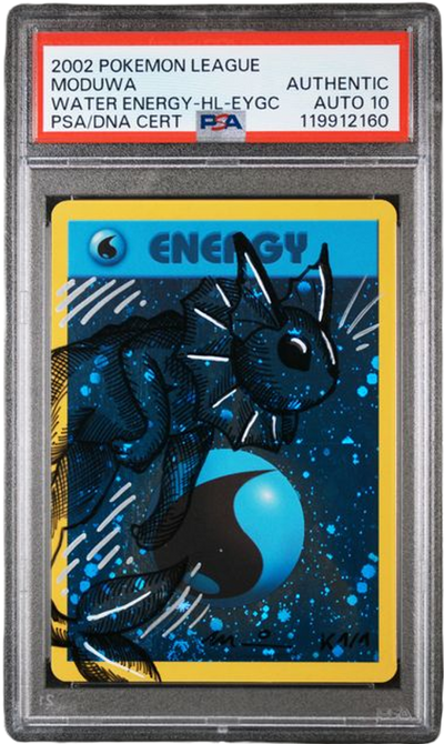 Pokémon PSA Auto 10 Moduwa Vaporeon Water Energy-Holo