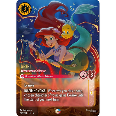 Disney Lorcana Ariel - Adventurous Collector (Enchanted) (232/204) [Fabled] Holofoil