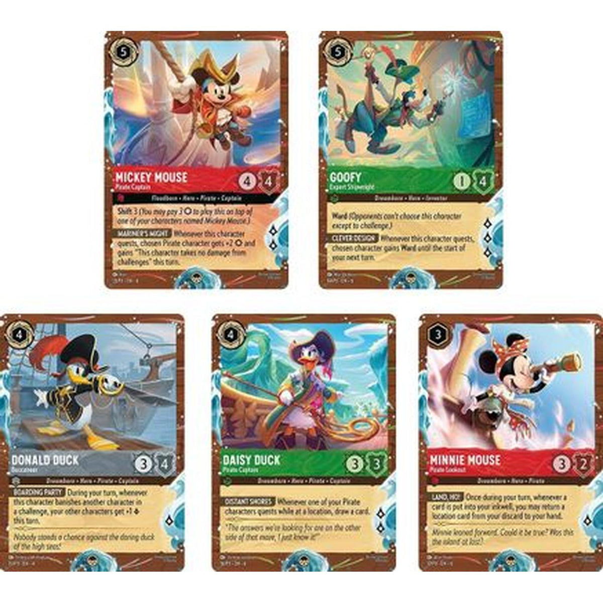 Disney Lorcana Disney Cruise Promos (Set Of 5) [Disney Lorcana Promo Cards] Holofoil