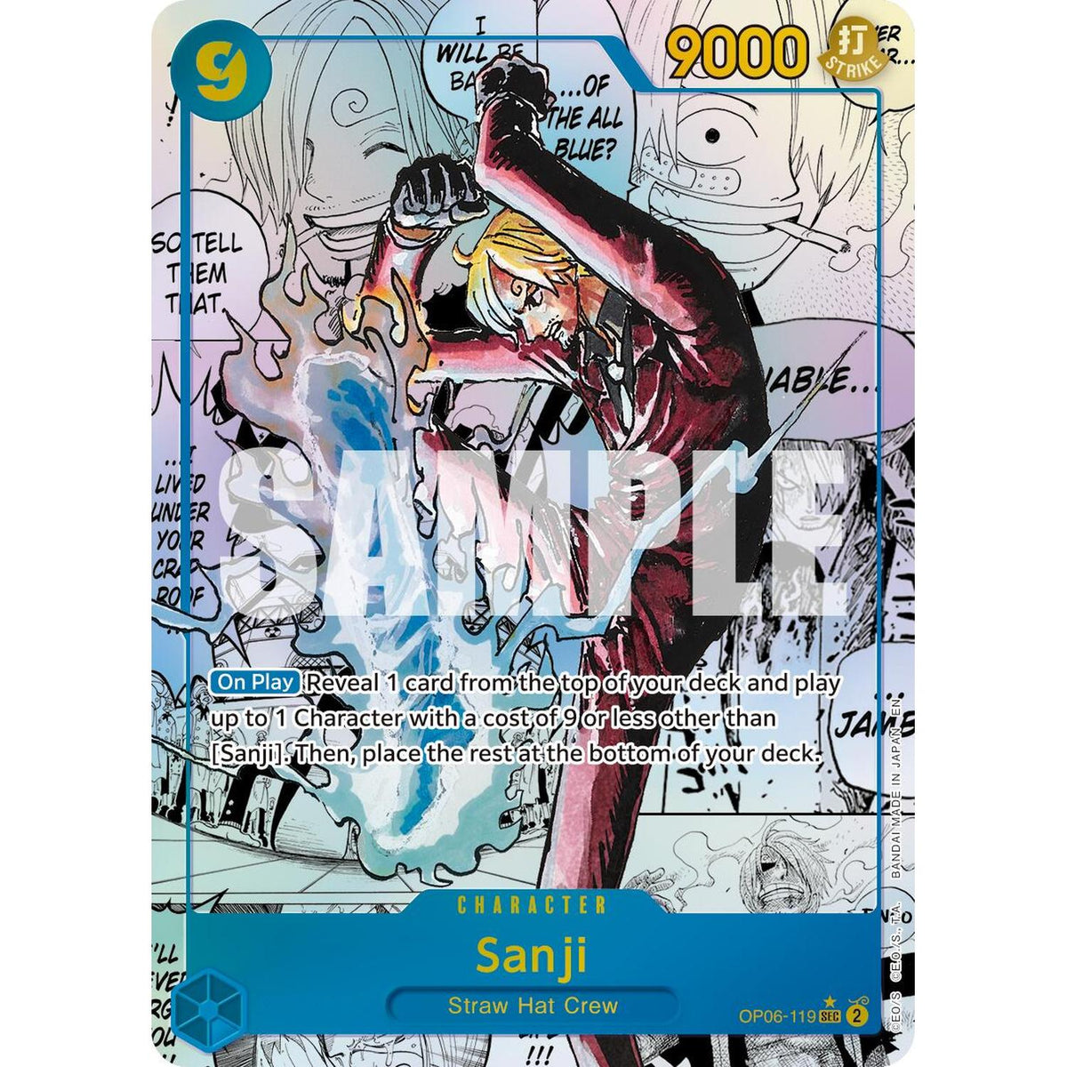 One Piece TCG Sanji - Op06-119 (Manga) (Op06-119) [Premium Booster -The Best- Vol. 2] Foil