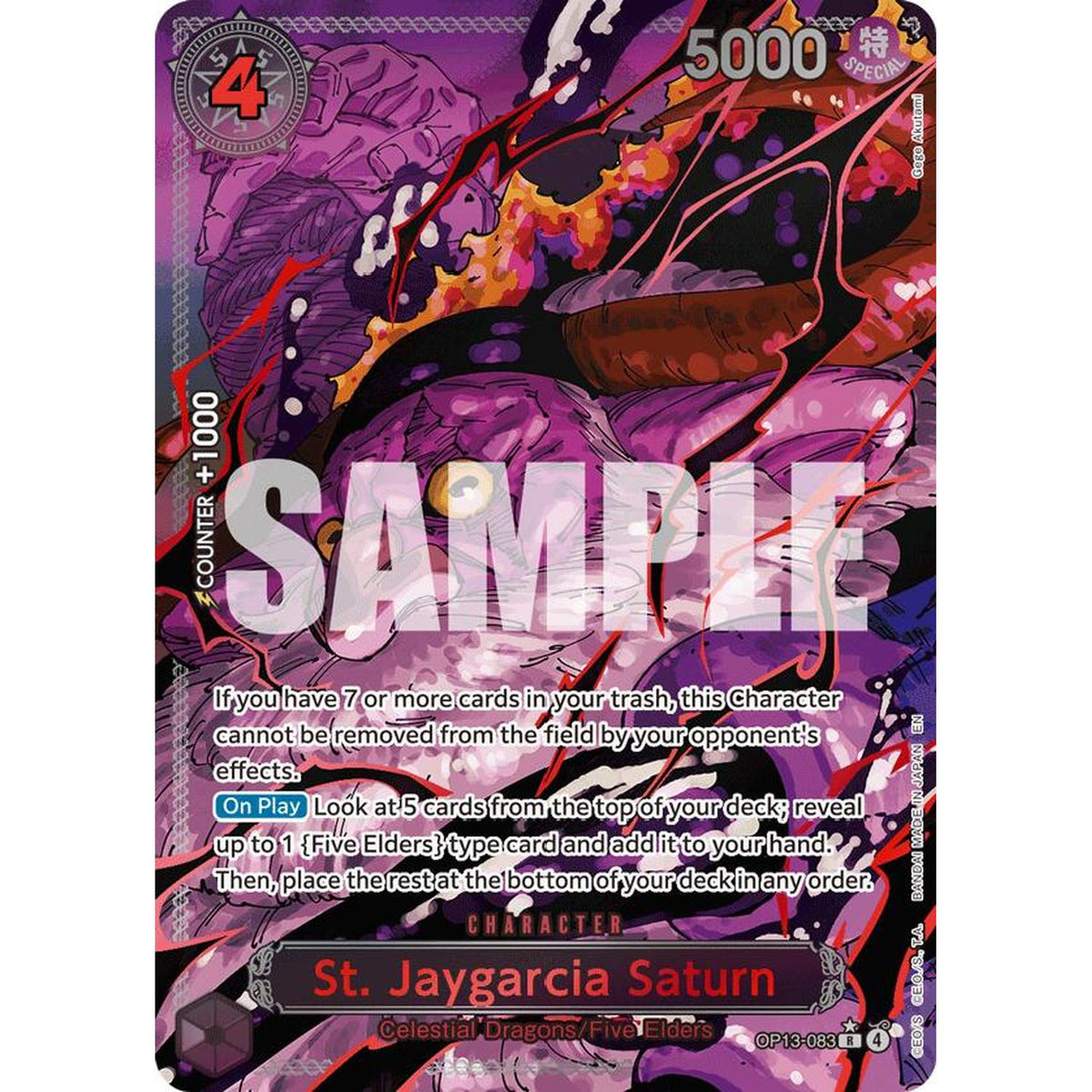 One Piece TCG St. Jaygarcia Saturn (Parallel) (Op13-083) [Carrying On His Will] Foil