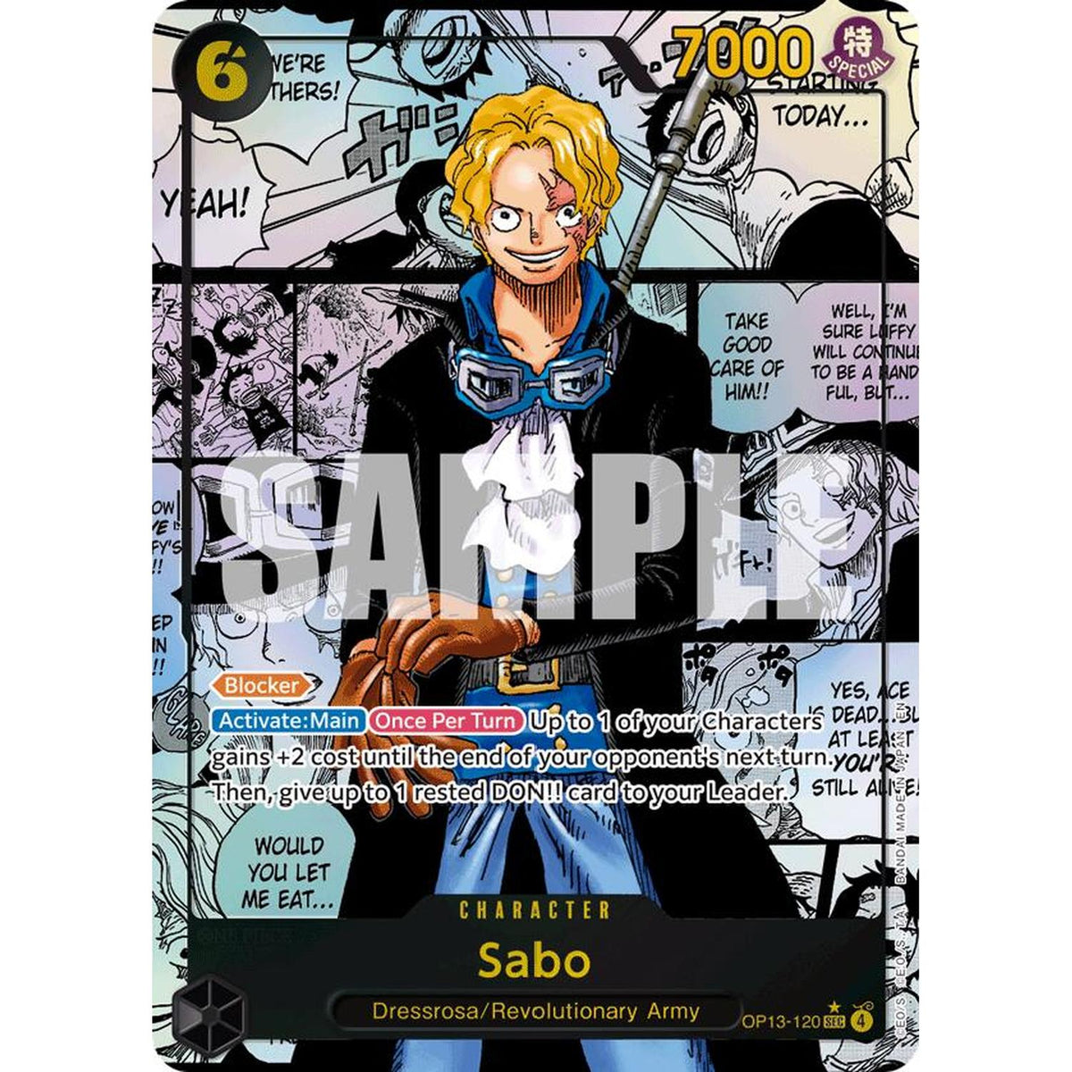 One Piece TCG Sabo (120) (Manga) (Op13-120) [Carrying On His Will] Foil