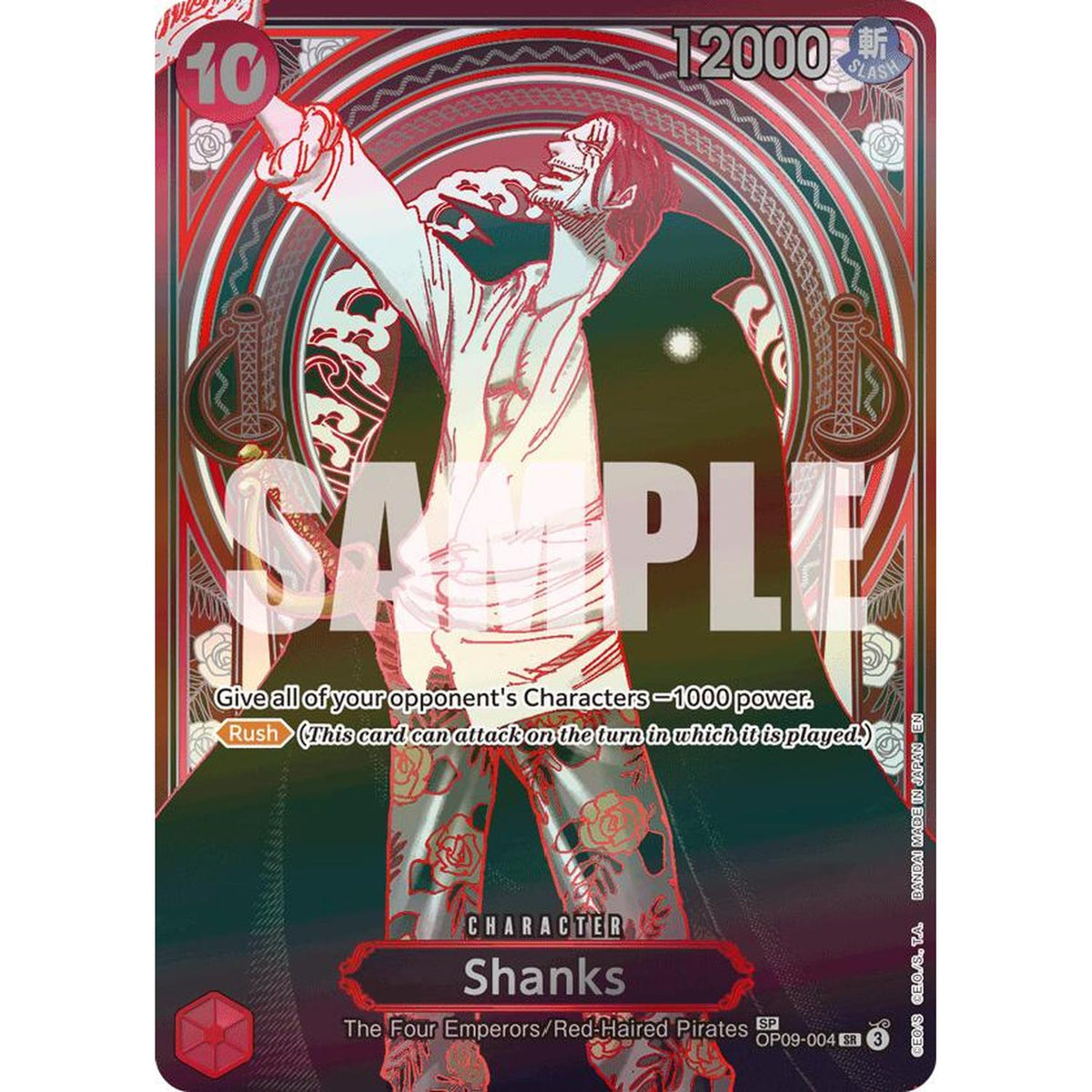 One Piece TCG Shanks - Op09-004 (SP) (Silver) (Op09-004) [Carrying On His Will] Foil