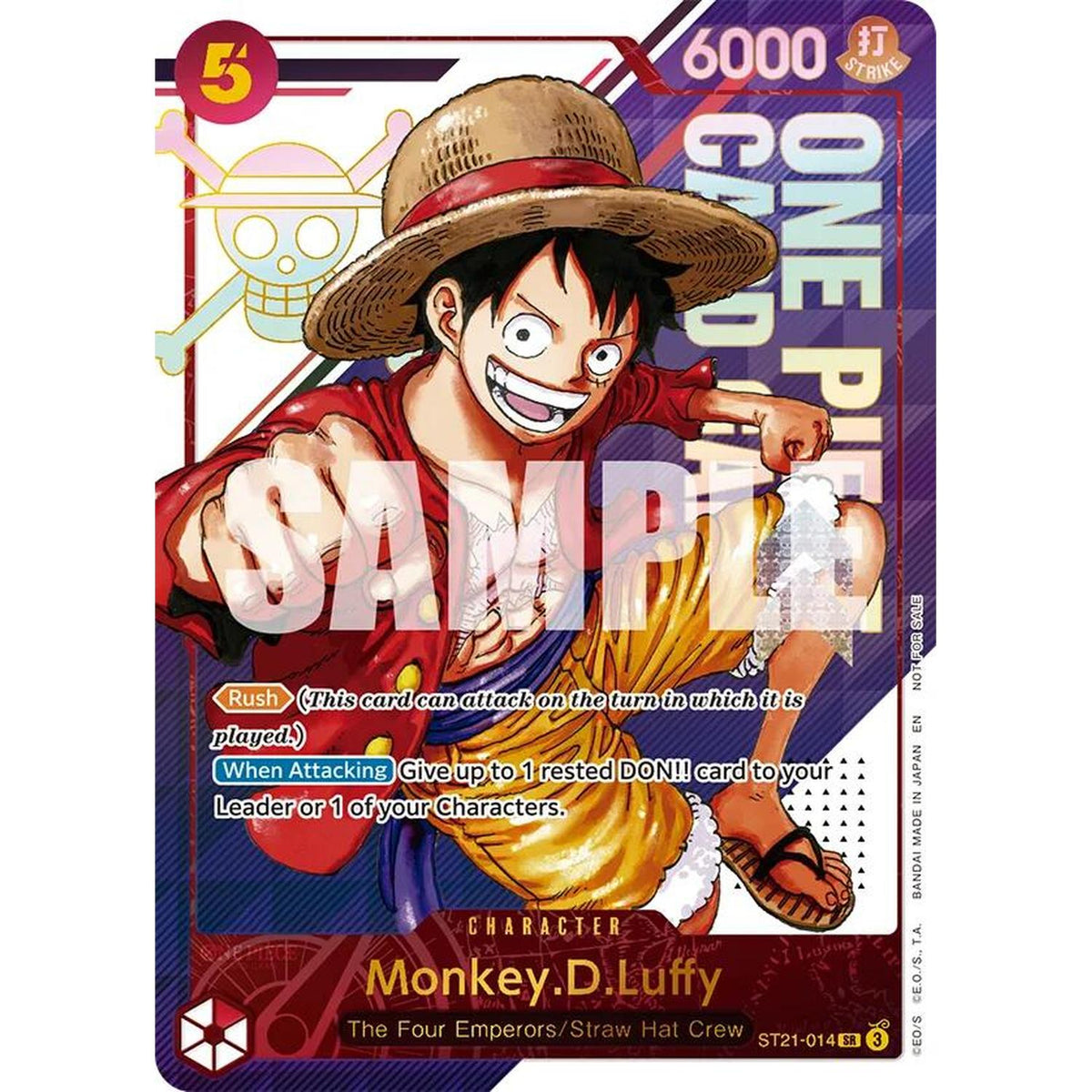 One Piece TCG Monkey.D.Luffy - St21-014 (3rd Anniversary Treasure Campaign Pack) (St21-014) [One Piece Promotion Cards] Foil