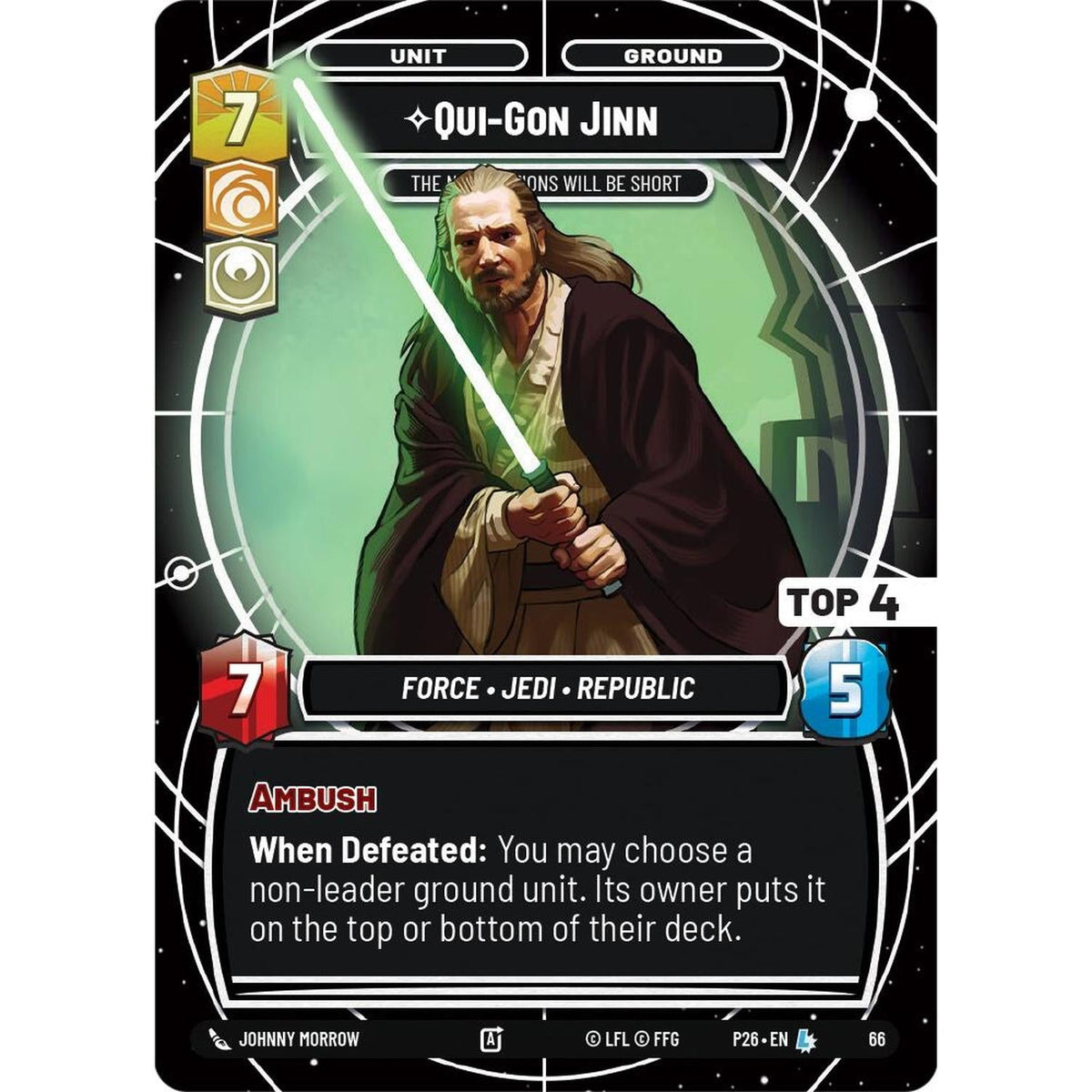 Sports Qui-Gon Jinn - The Negotiations Will Be Short (Top 4) (66) (66) [Sector And Regional Promos: Season 1]