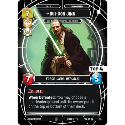 Sports Qui-Gon Jinn - The Negotiations Will Be Short (Top 4) (66) (66) [Sector And Regional Promos: Season 1]