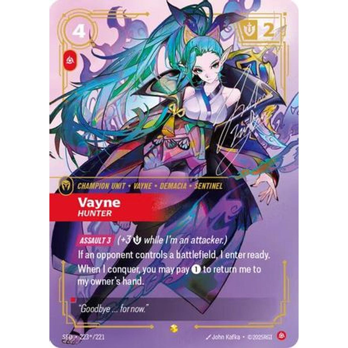 Sports Vayne - Hunter (Signature) (223*/221) [Spiritforged] Foil