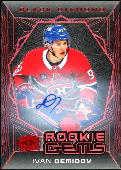 Hockey 2025 Black Diamond Rgs-Id Ivan Demidov Rookie Gems Auto Red /10