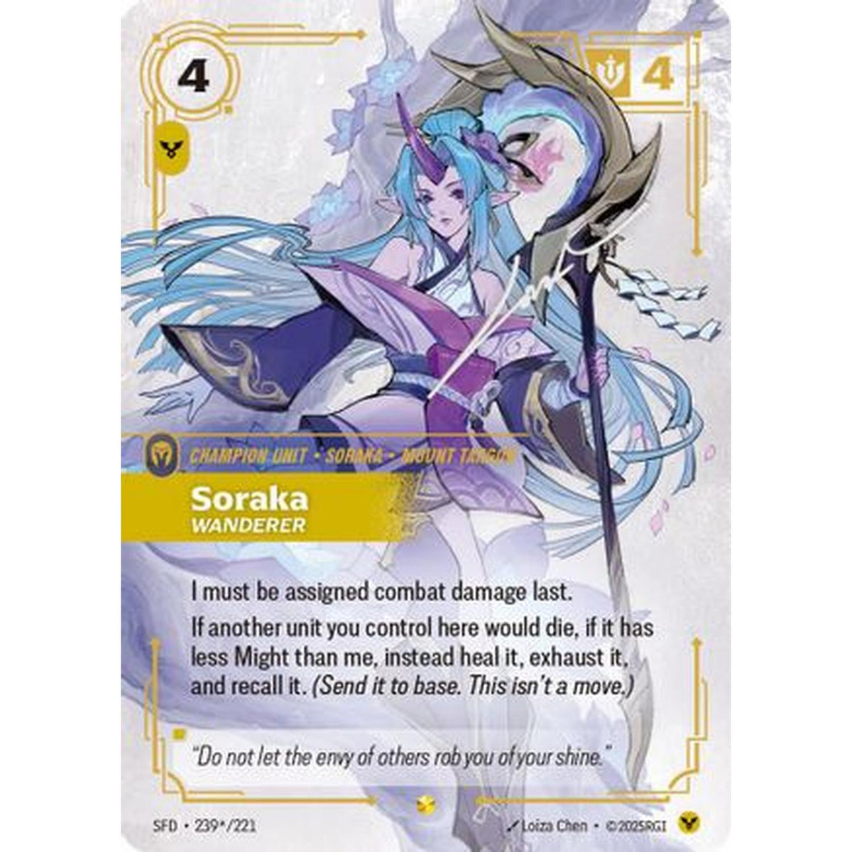 Sports Soraka - Wanderer (Signature) (239*/221) [Spiritforged] Foil