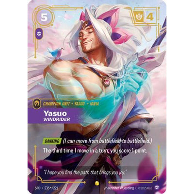 Sports Yasuo - Windrider (Signature) (235*/221) [Spiritforged] Foil