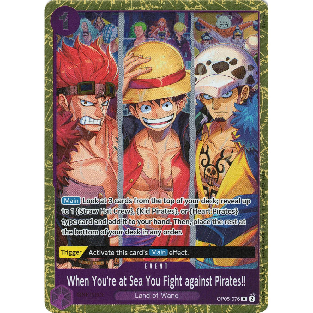 One Piece TCG When You'Re At Sea You Fight Against Pirates!! (2025 Pirates League Finals Textured Foil) (Op05-076) [One Piece Promotion Cards] Foil