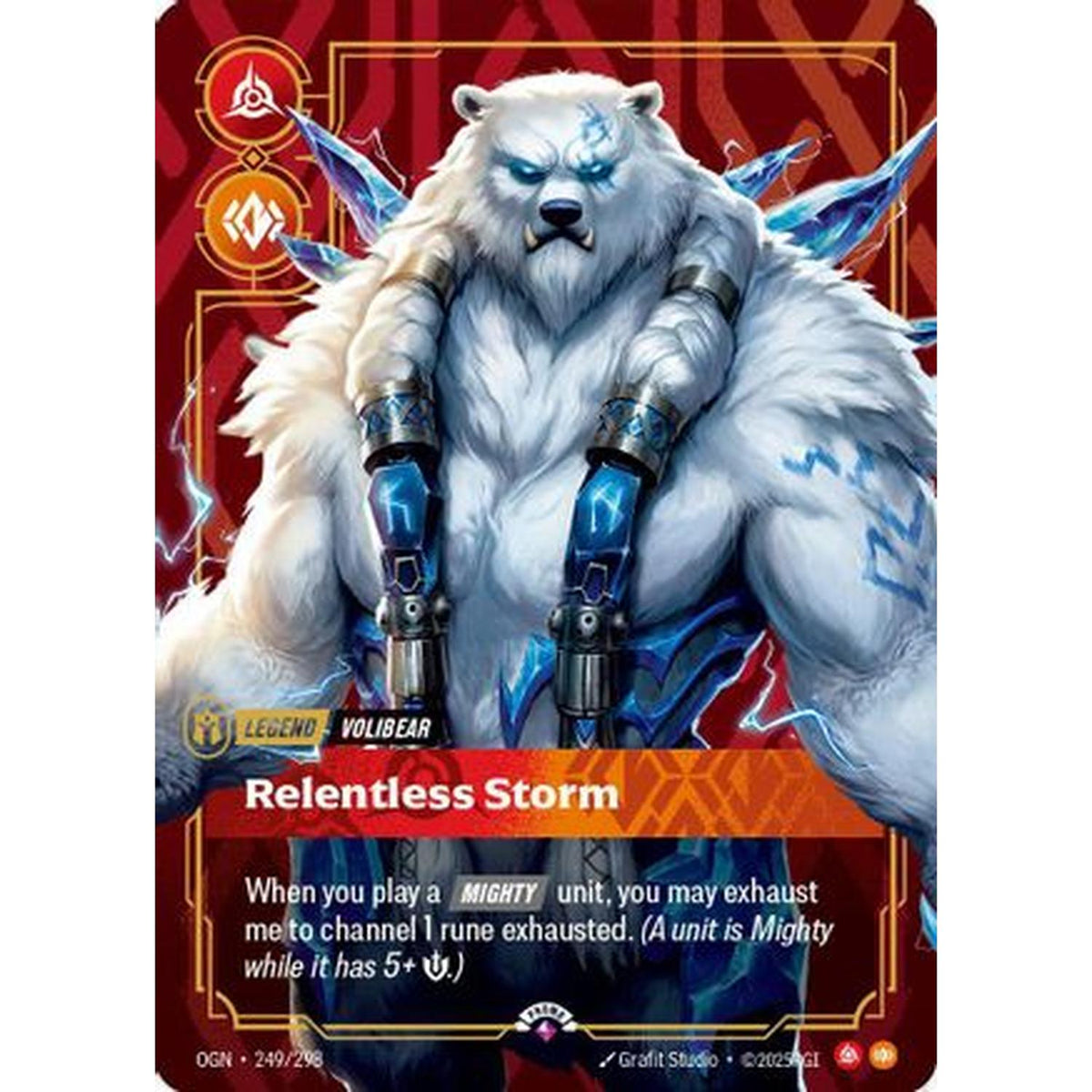 Sports Volibear - Relentless Storm (Metal) (249/298) [Riftbound Organized Play Promotional Cards] Foil