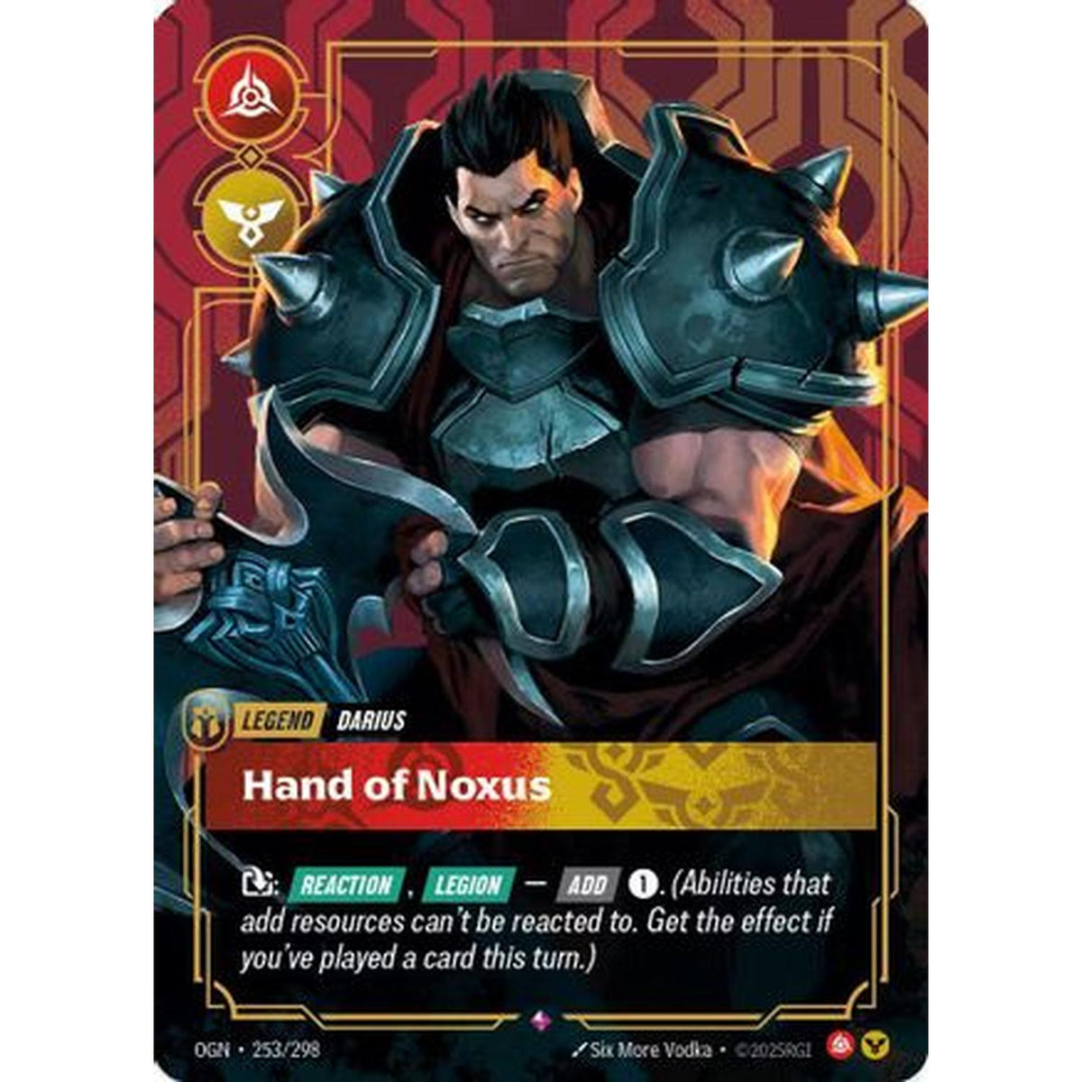 Sports Darius - Hand Of Noxus (Metal) (253/298) [Riftbound Organized Play Promotional Cards] Foil