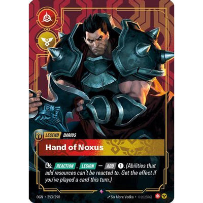 Sports Darius - Hand Of Noxus (Metal) (253/298) [Riftbound Organized Play Promotional Cards] Foil