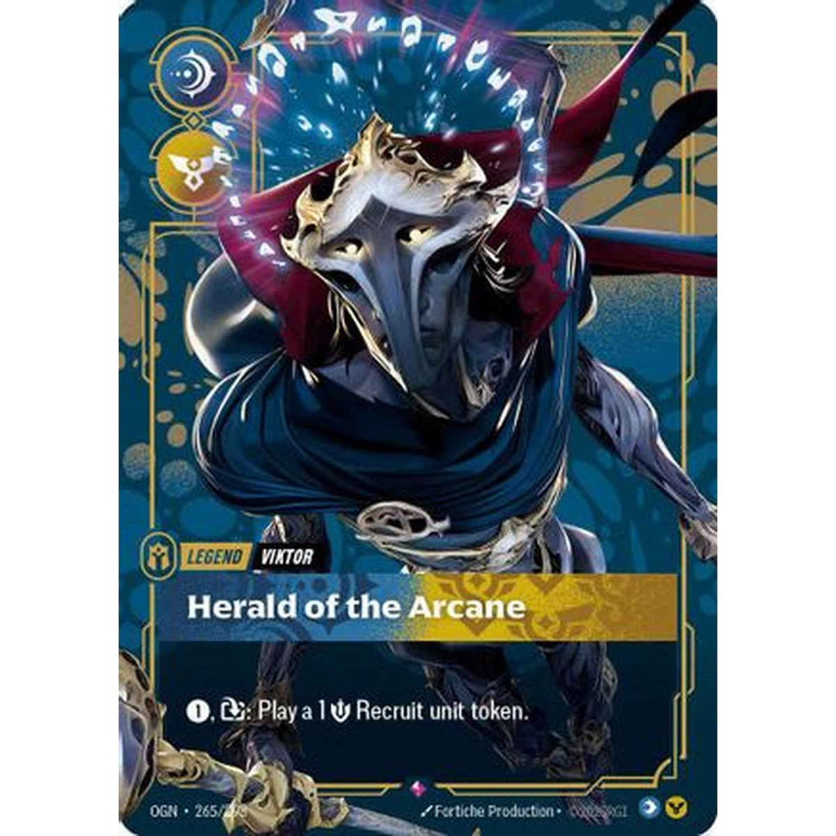 Sports Viktor - Herald Of The Arcane (Metal) (265/298) [Riftbound Organized Play Promotional Cards] Foil
