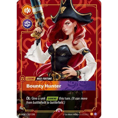Sports Miss Fortune - Bounty Hunter (Metal) (267/298) [Riftbound Organized Play Promotional Cards] Foil