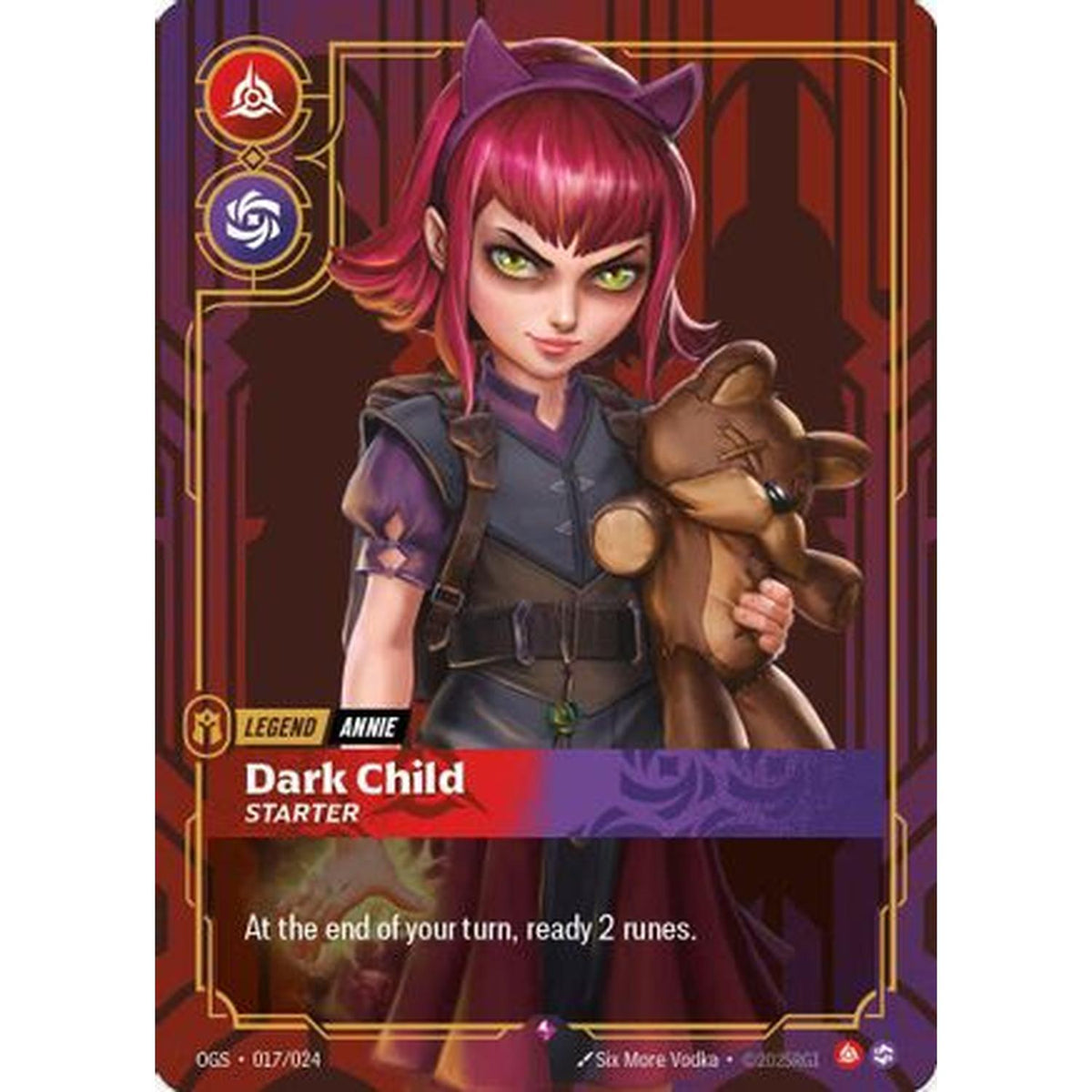 Sports Annie - Dark Child (Metal) (017/024) [Riftbound Organized Play Promotional Cards] Foil