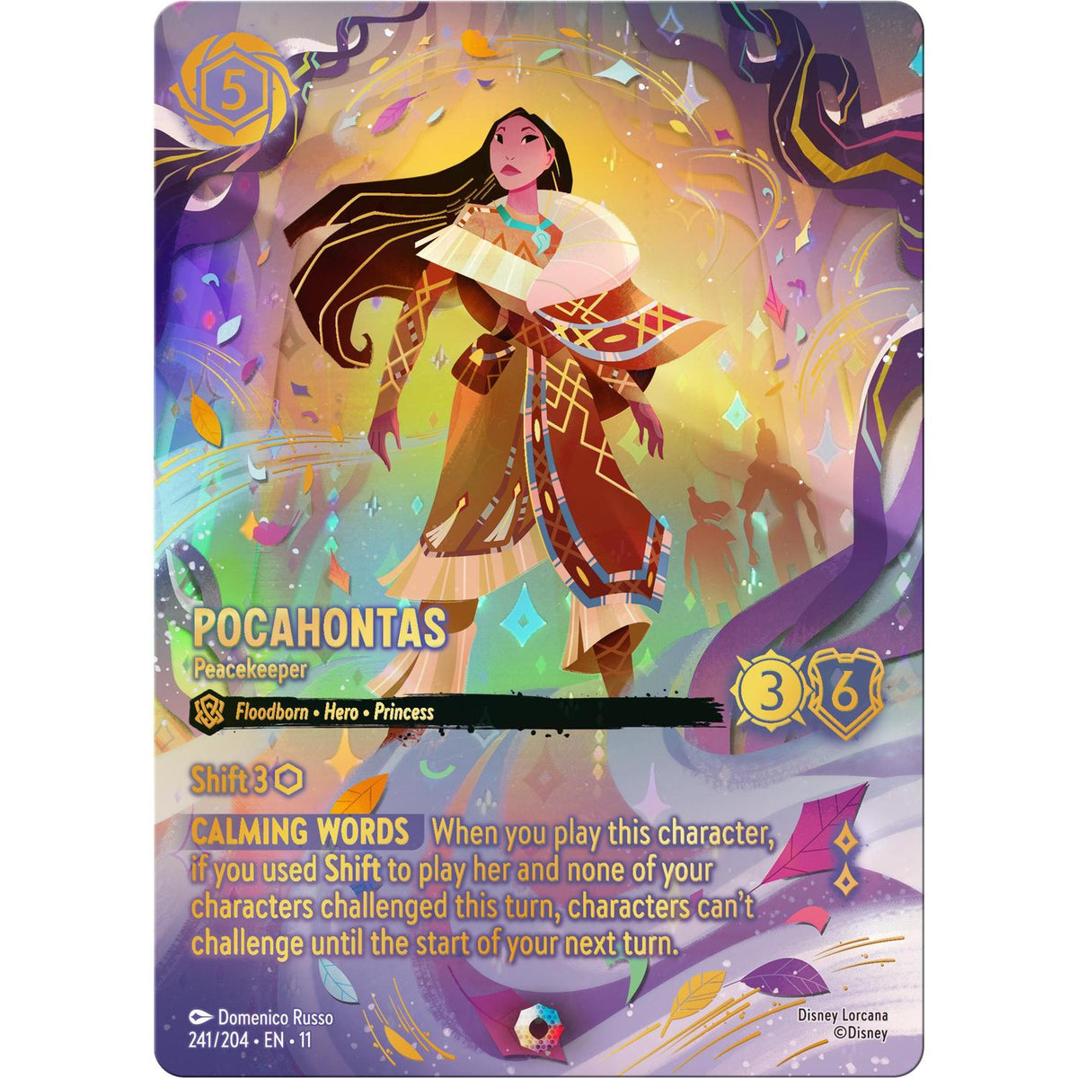 Disney Lorcana Pocahontas - Peacekeeper (Iconic) (241/204) [Winterspell] Holofoil