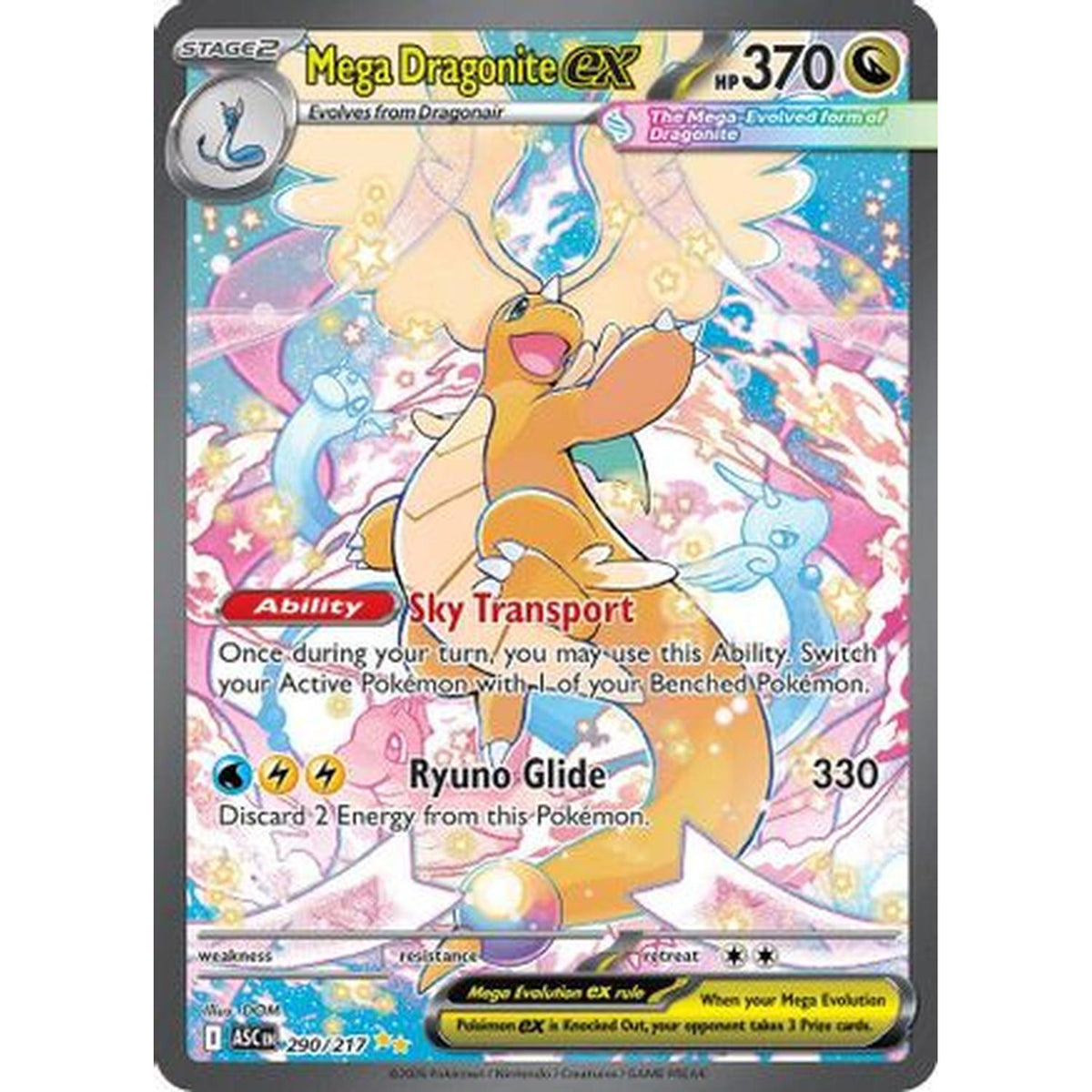 Pokémon Mega Dragonite EX 290/217 [Me Ascended Heroes] - Holofoil