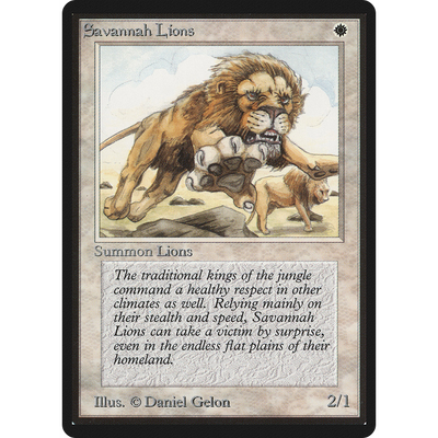 Magic The Gathering Savannah Lions [Limited Edition Beta]