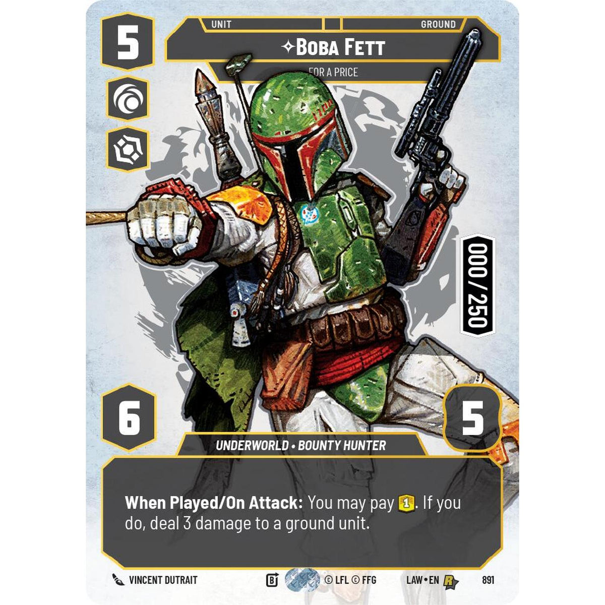 Sports Boba Fett - For A Price (Serialized) (891) (891) [A Lawless Time]