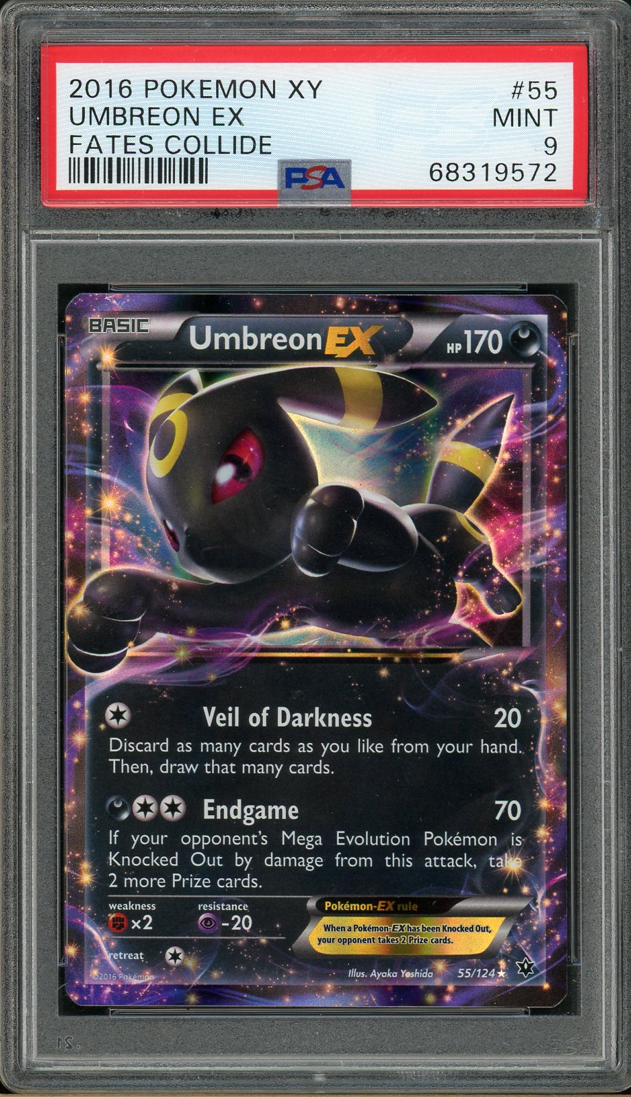 PSA (Mint 9) Umbreon Ex #55 - Pokemon Xy Fates Collide (#68319572)