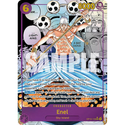 One Piece TCG Enel (Op15-118) (Manga) (Op15-118) [Adventure On Kami'S Island] Foil