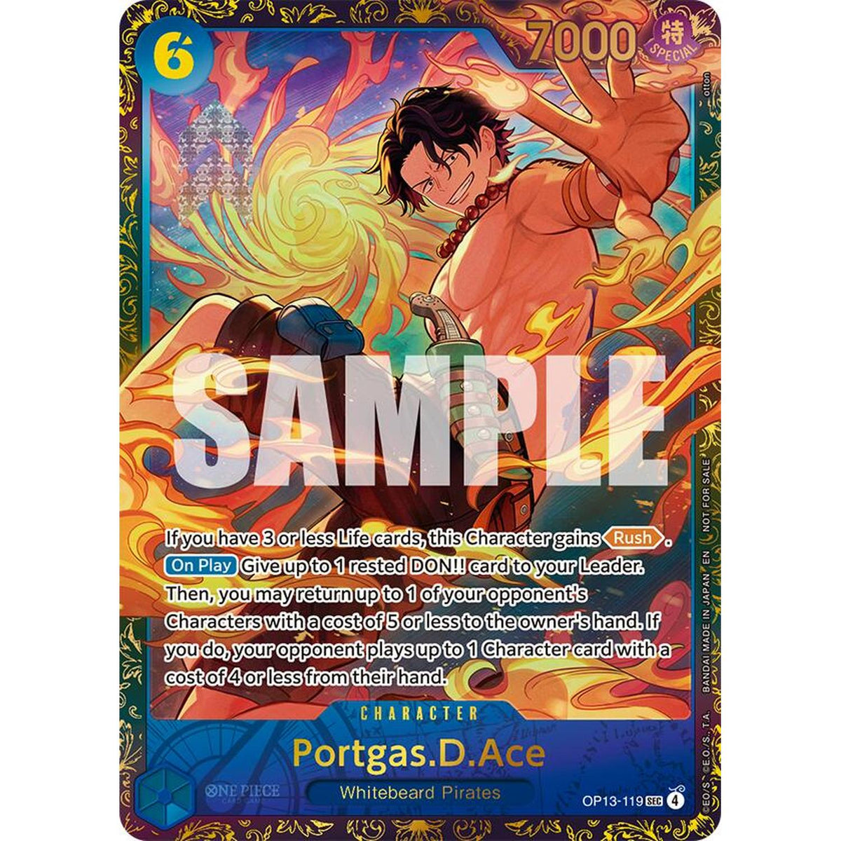 One Piece TCG Portgas.D.Ace (119) (Treasure Cup March 2026) (Op13-119) [One Piece Promotion Cards] Foil