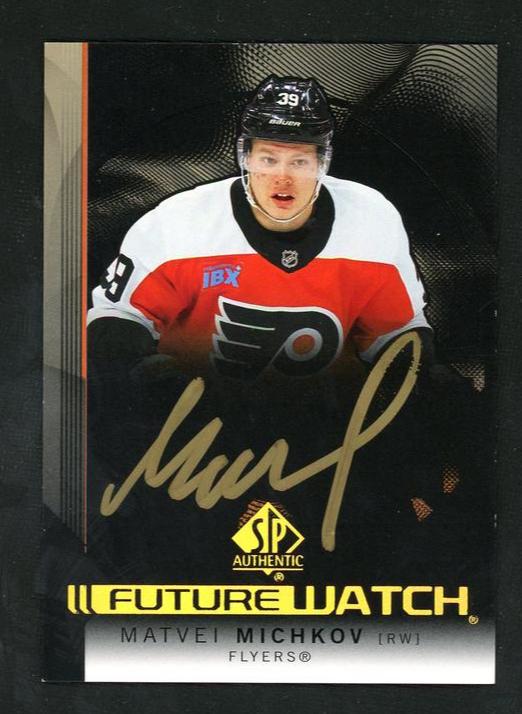 Hockey Upper Deck 2024 Upper Deck SP Authentic 185 Matvei Michkov Future Watch Rookie Vg Flyers Auto